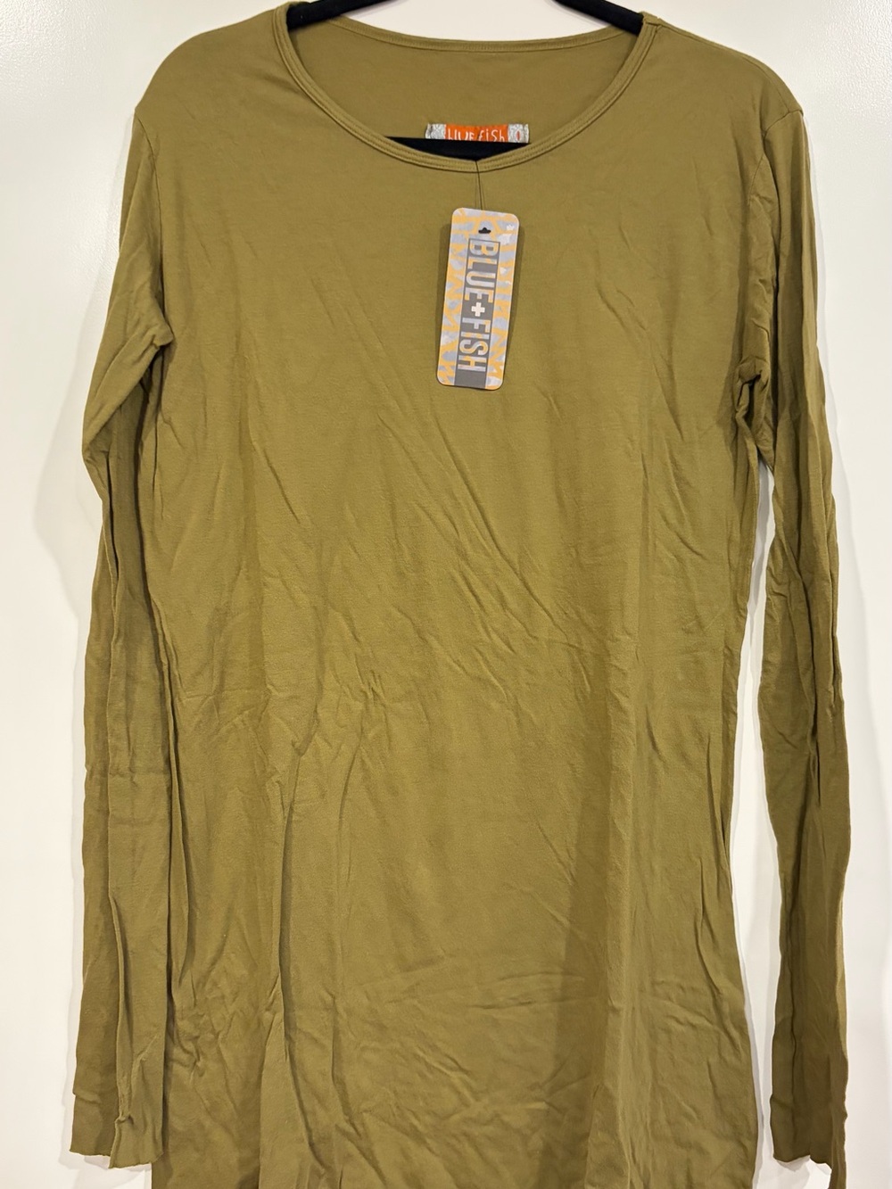 Blue Fish Olive Green Long Sleeve Shirt